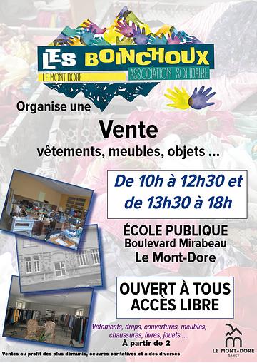 Affiche Ventes de l'association les Boinchoux