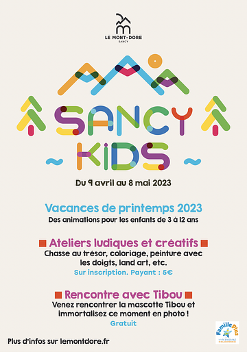 Affiche Sancy Kids - Vacances de printemps 2023