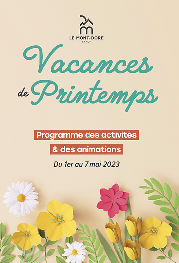 Affiche Vacances de printemps - Programme des animations du 1 au 7 mai