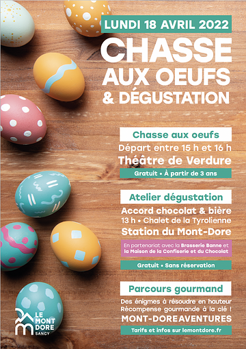 Affiche Chasse aux oeufs et dégustation au Mont-Dore pour Pâques ! 